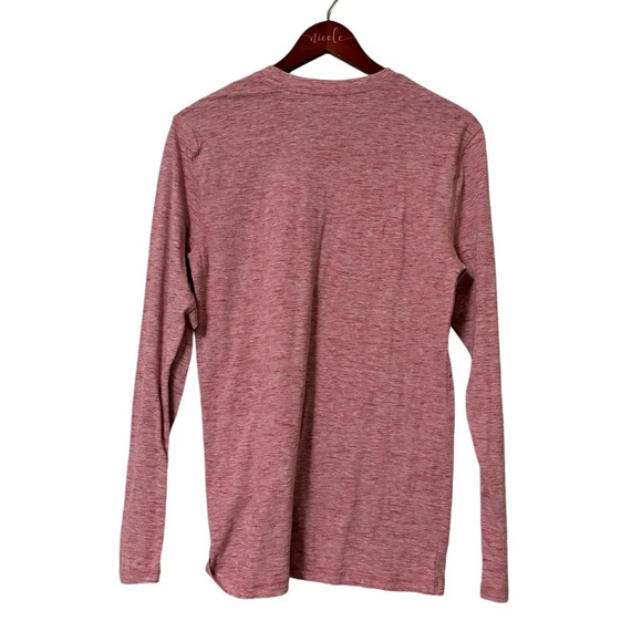 BKE Shirt Mens Medium Red Heather Long Sleeve Pullover Buckle BKE - Picture 2 of 4